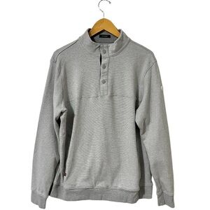 Turtleson Cotton 3 Button Snap Light Grey Pullover